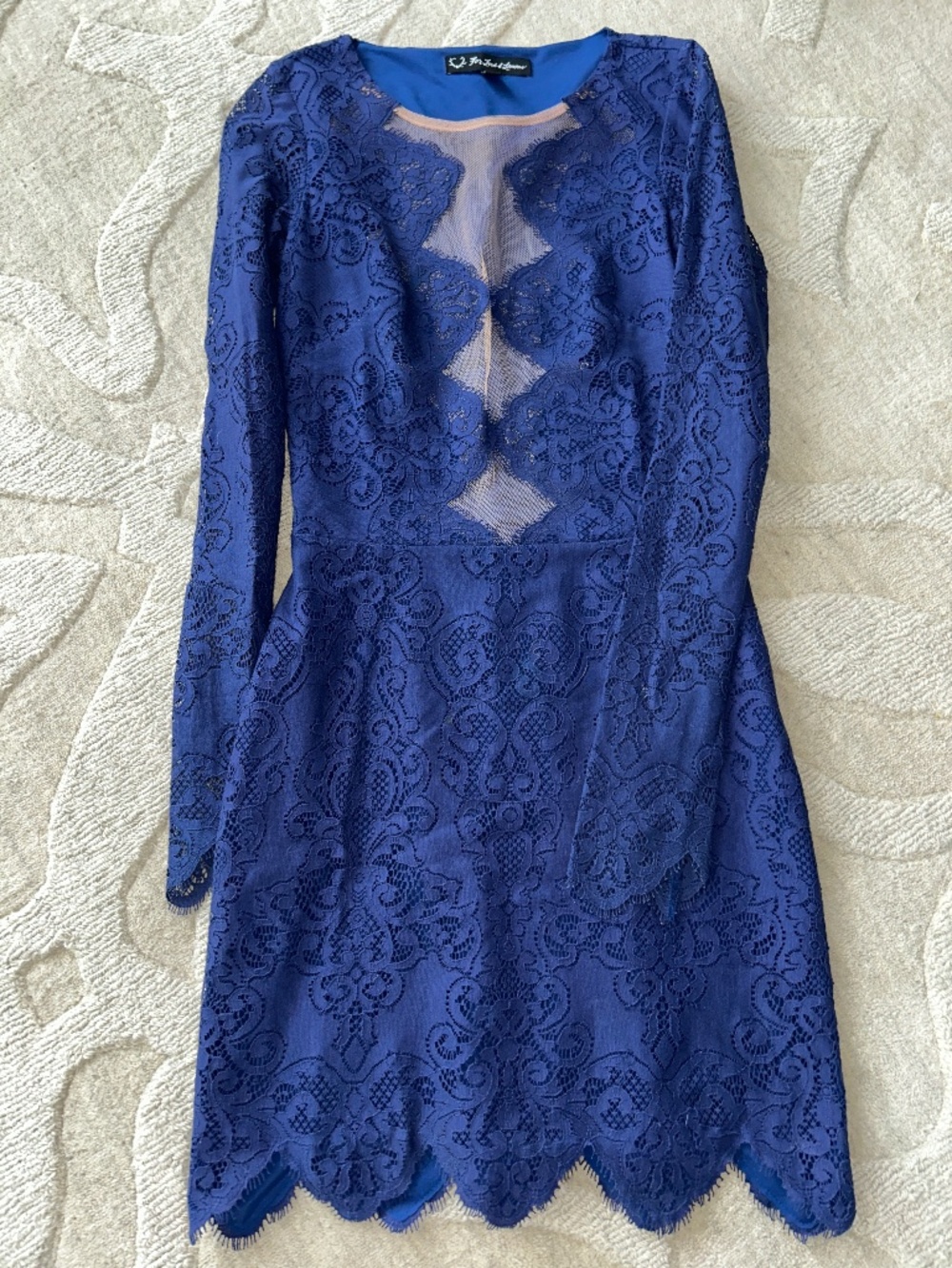 For Love Of Lemons / Blue lace special occasion dress
